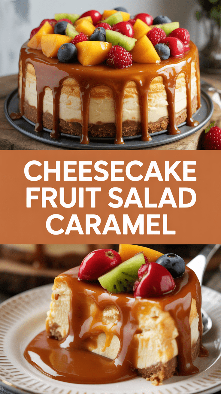 Cheesecake Fruit Salad Caramel