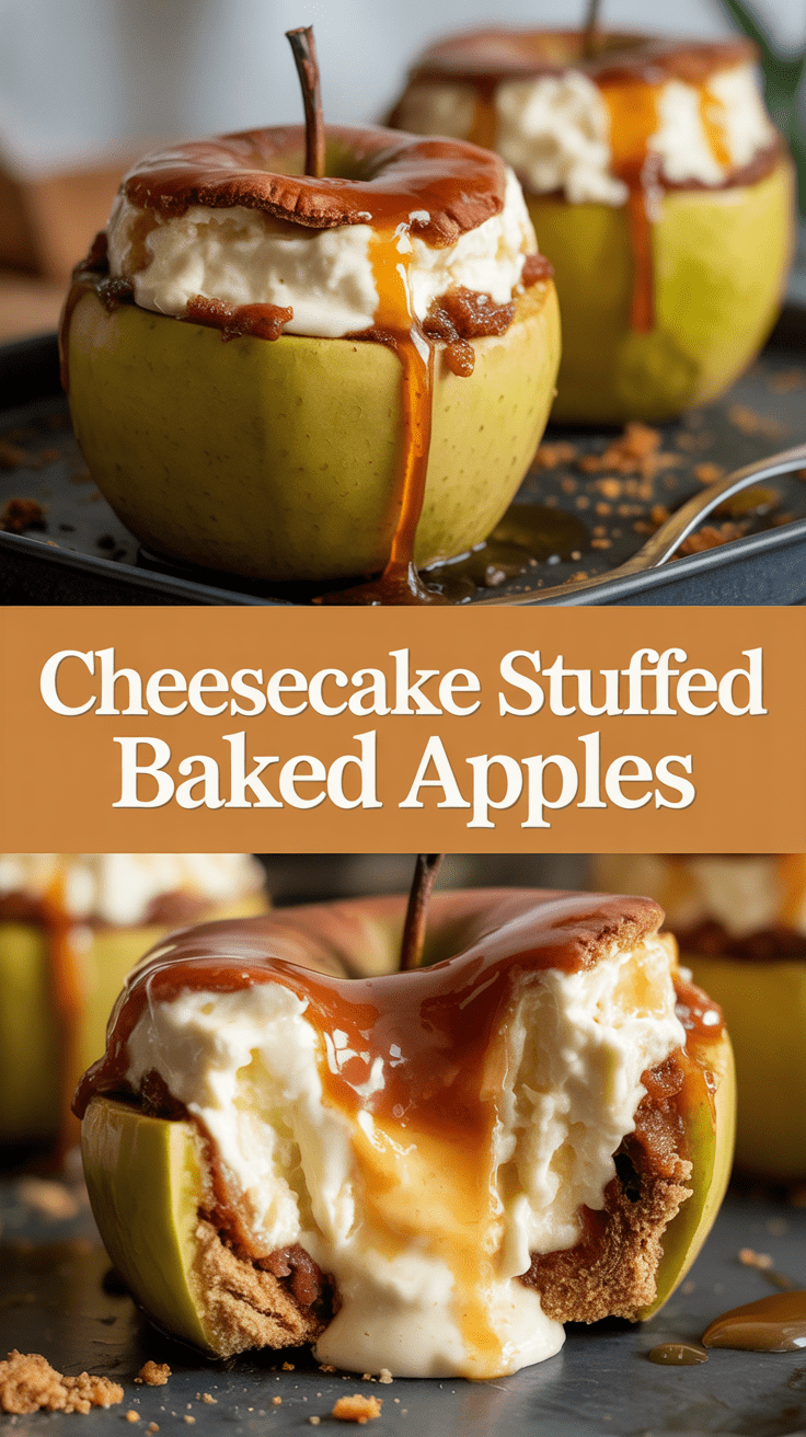 Cheesecake Stuffed Baked Apples