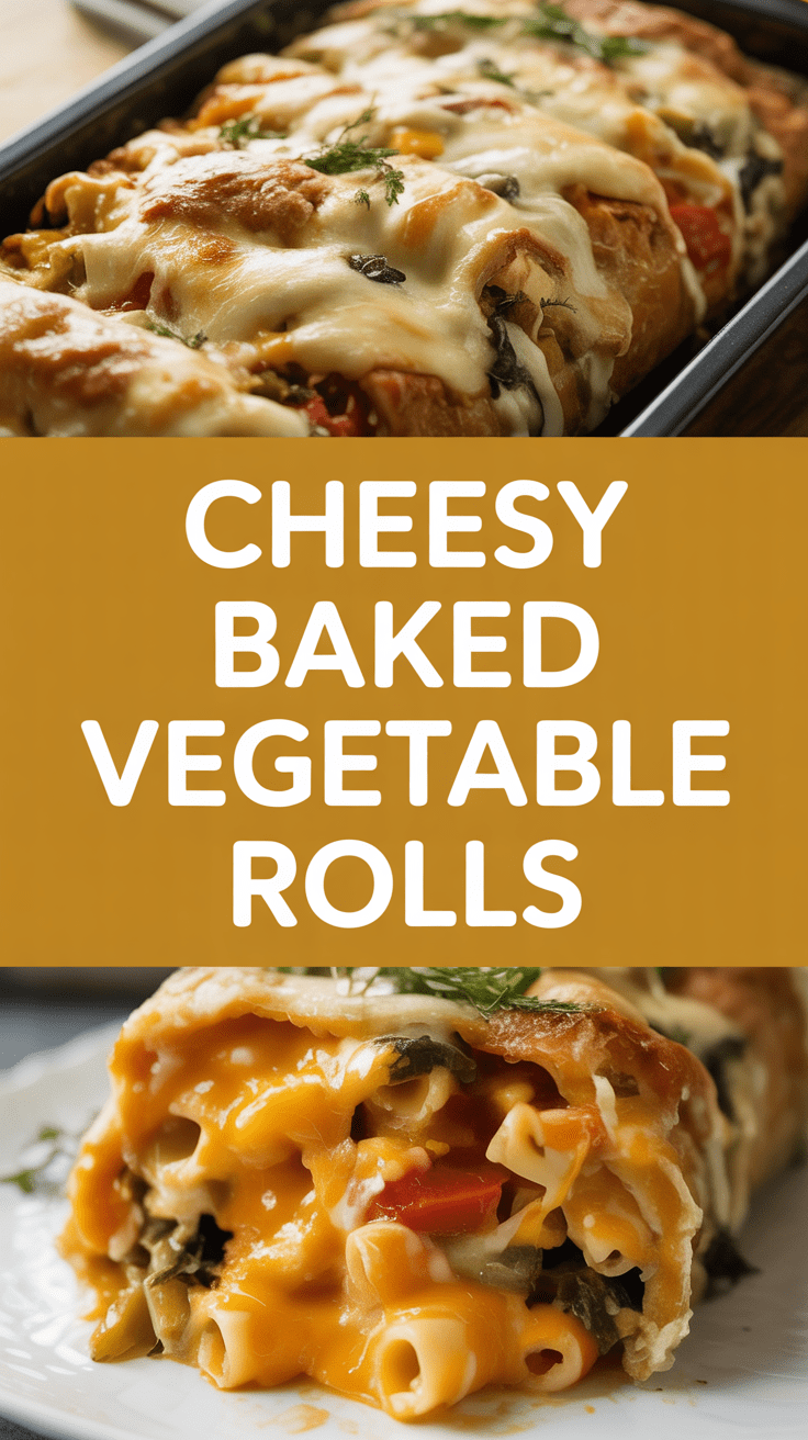 Cheesy Baked Vegetable Rolls