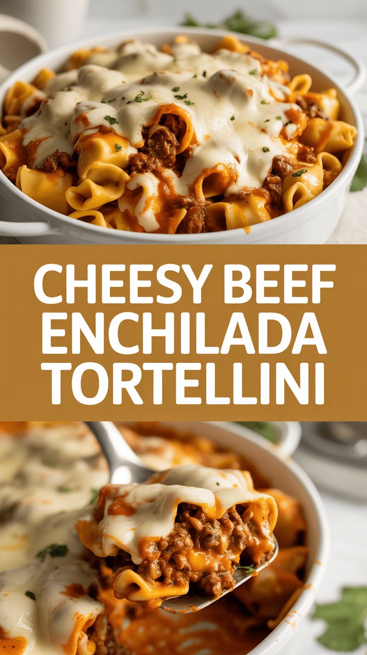 Cheesy Beef Enchilada Tortellini