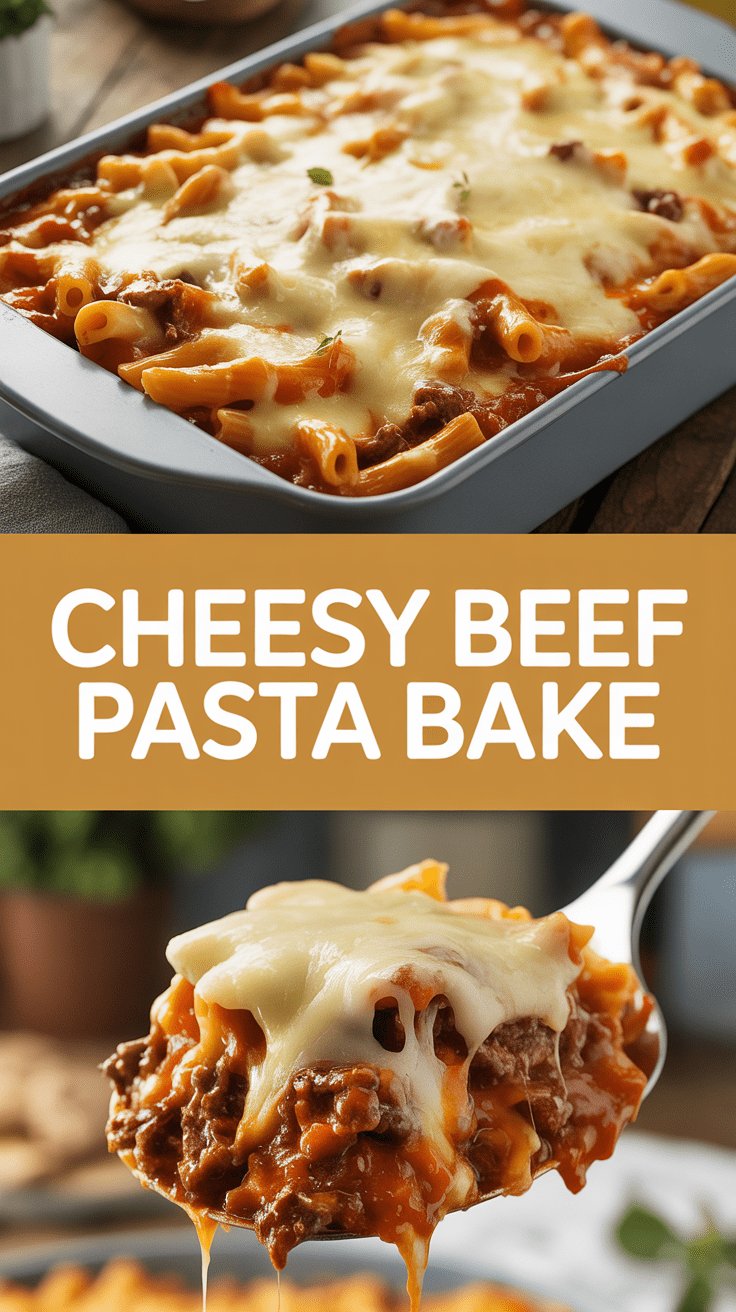 Cheesy Beef Pasta Bake