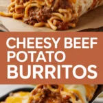 Cheesy Beef Potato Burritos Cheesy Beef Potato Burritos