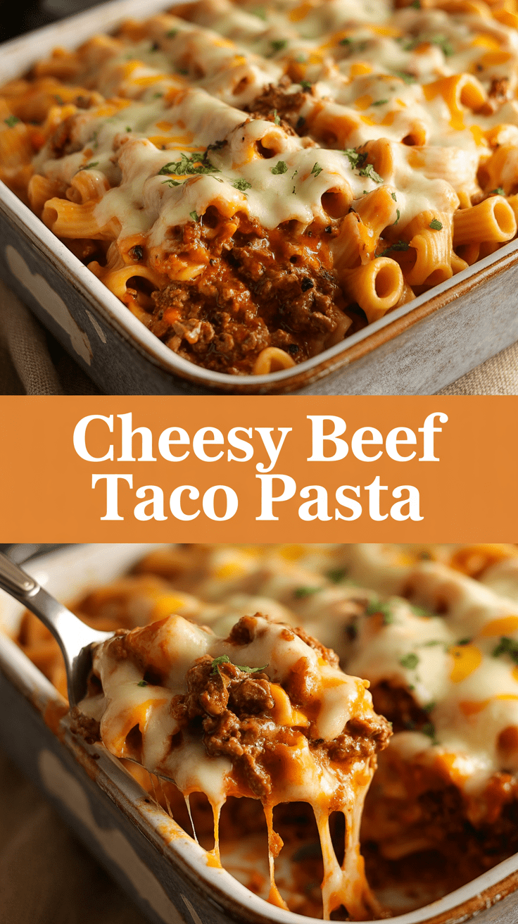 Cheesy Beef Taco Pasta