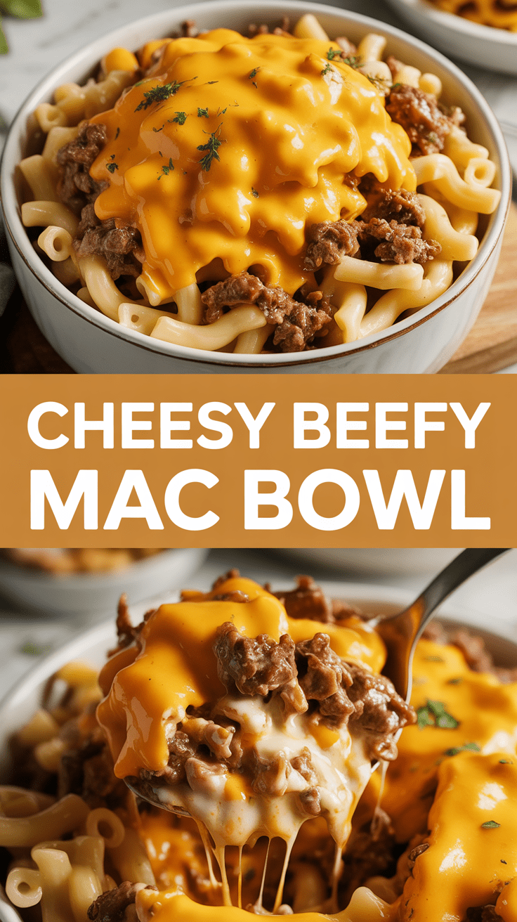Cheesy Beefy Mac Bowl
