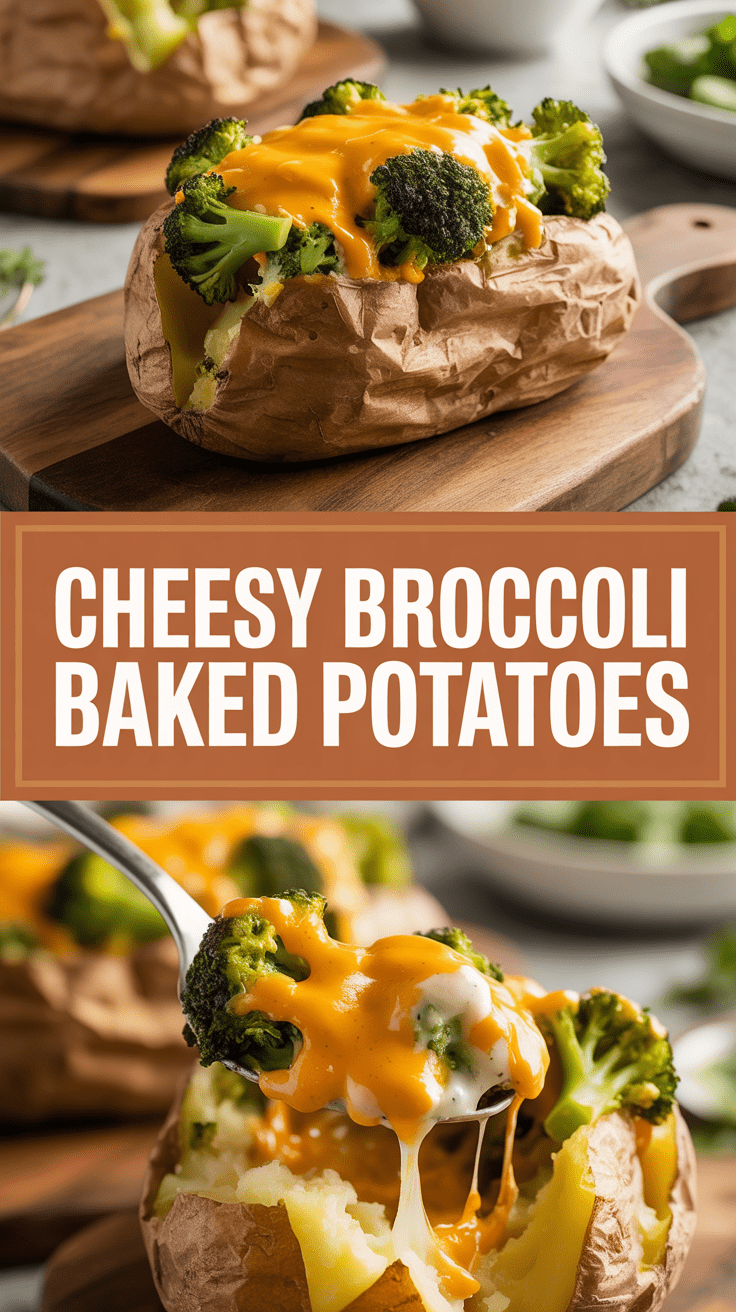 Cheesy Broccoli Baked Potatoes