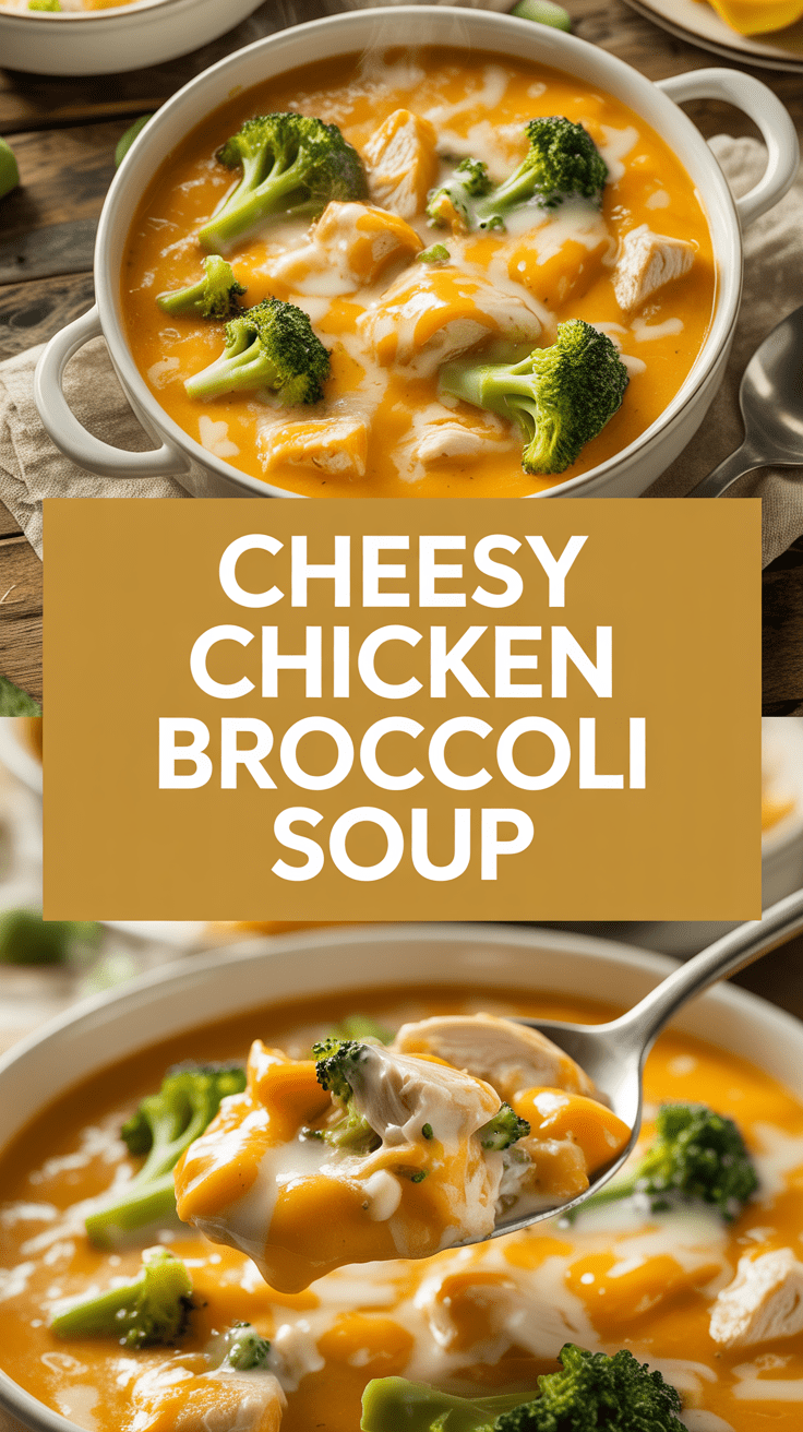 Cheesy Chicken Broccoli Soup