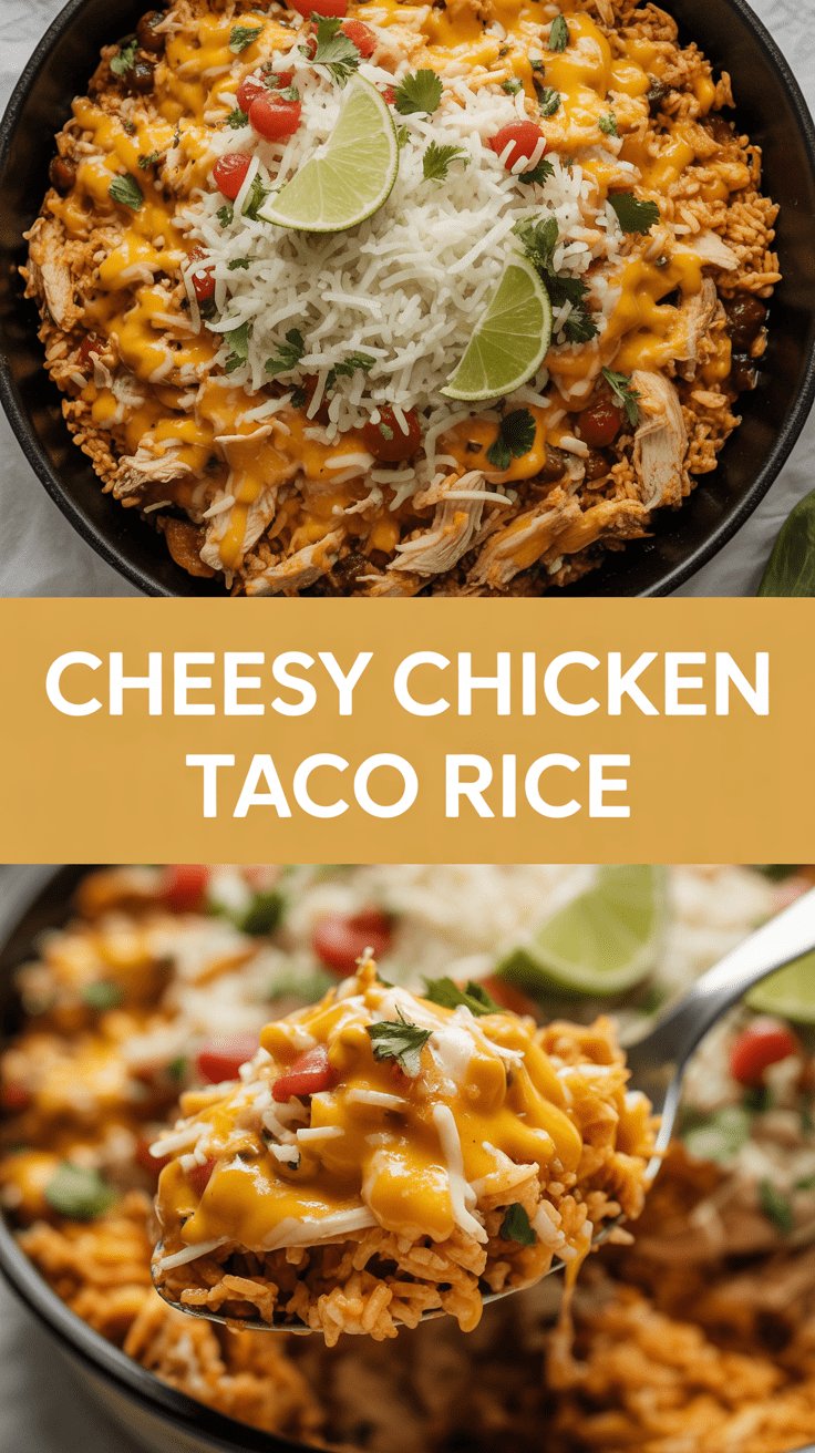Cheesy Chicken Taco Rice