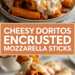Cheesy Doritos Encrusted Mozzarella Sticks
