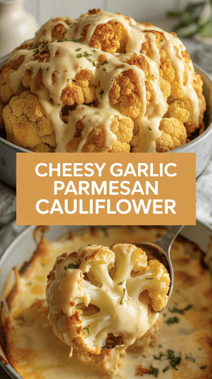 Cheesy Garlic Parmesan Cauliflower
