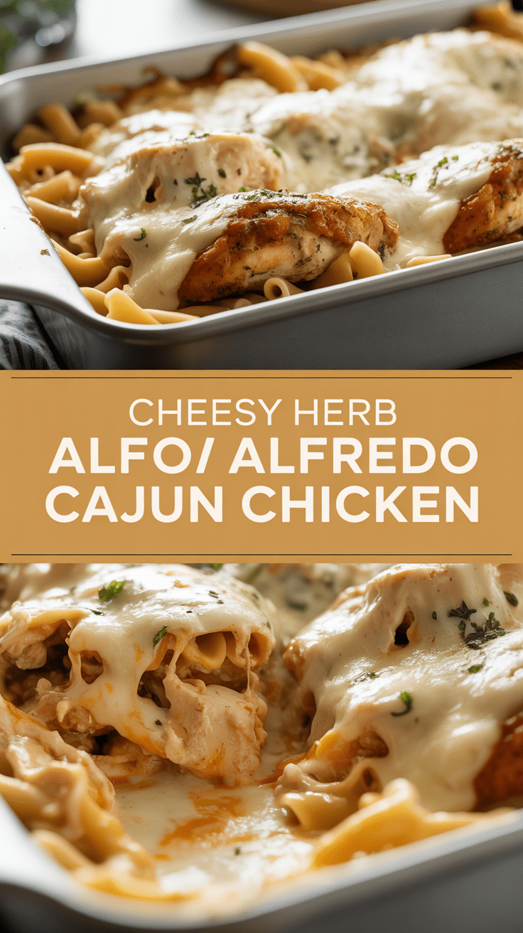 Cheesy Herb Alfredo Cajun Chicken