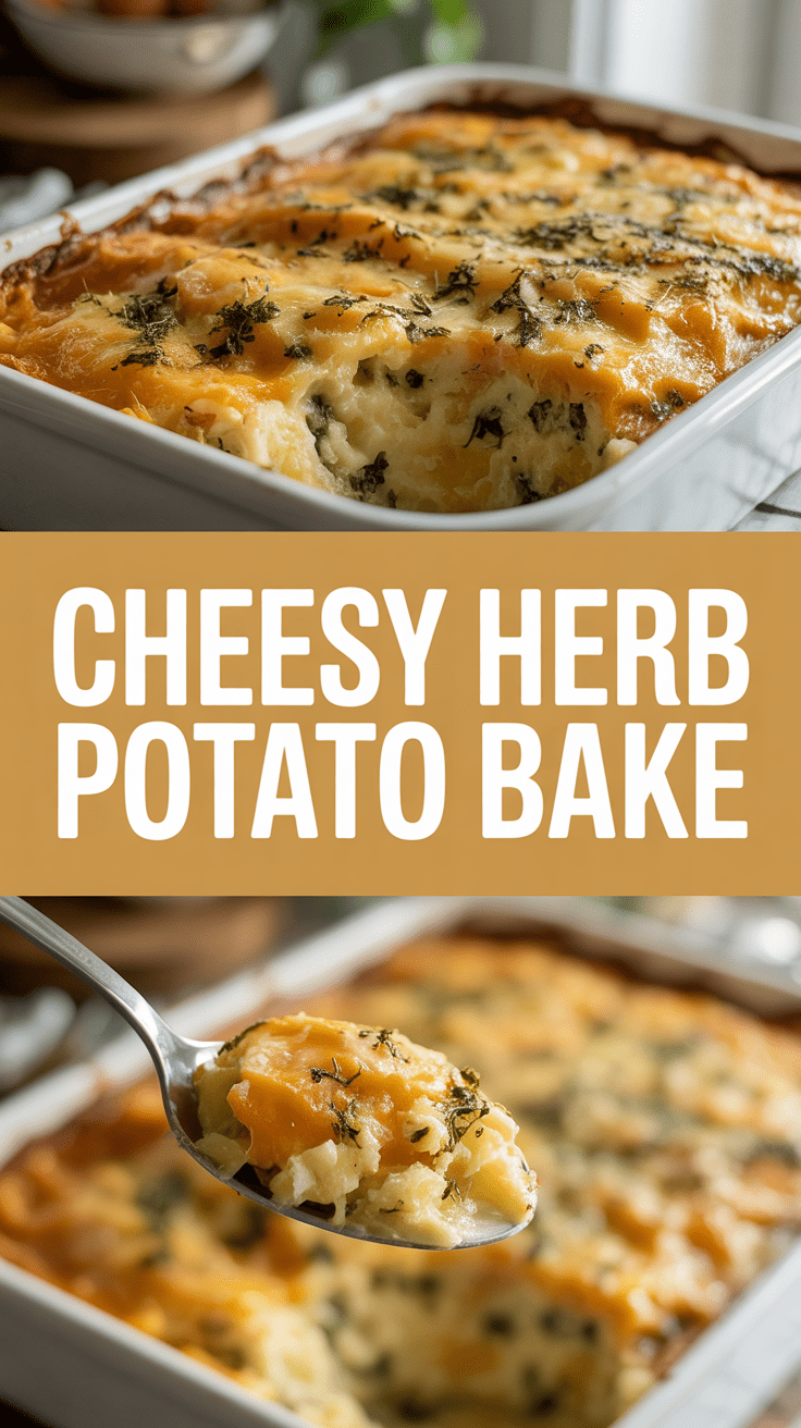 Cheesy Herb Potato Bake