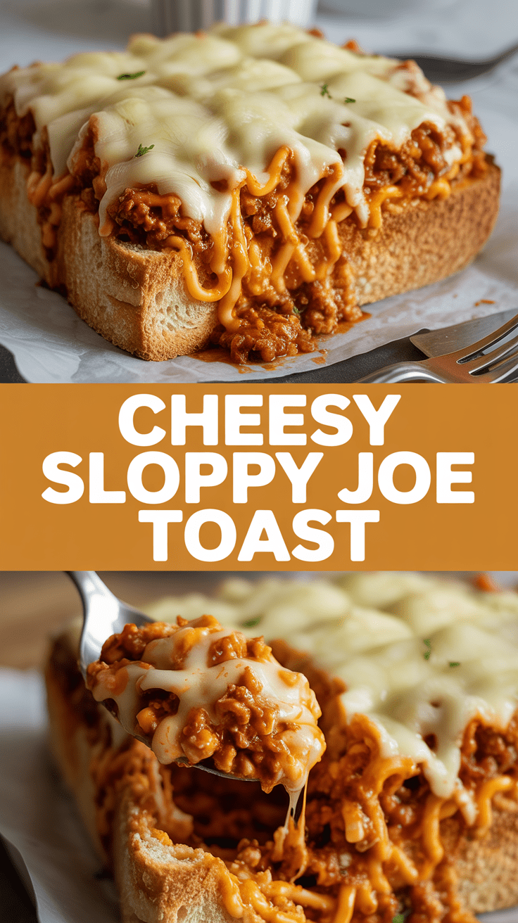 Cheesy Sloppy Joe Toast