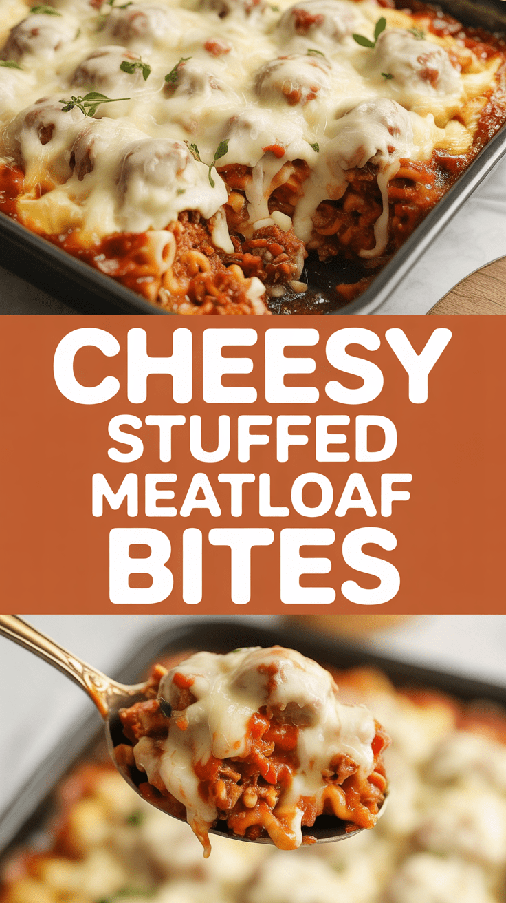 Cheesy Stuffed Meatloaf Bites