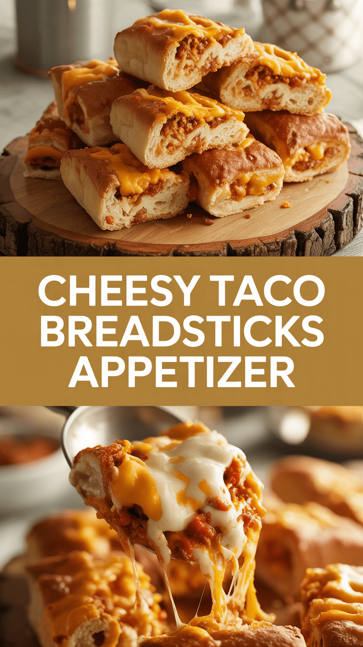Cheesy Taco Breadsticks Appetizer