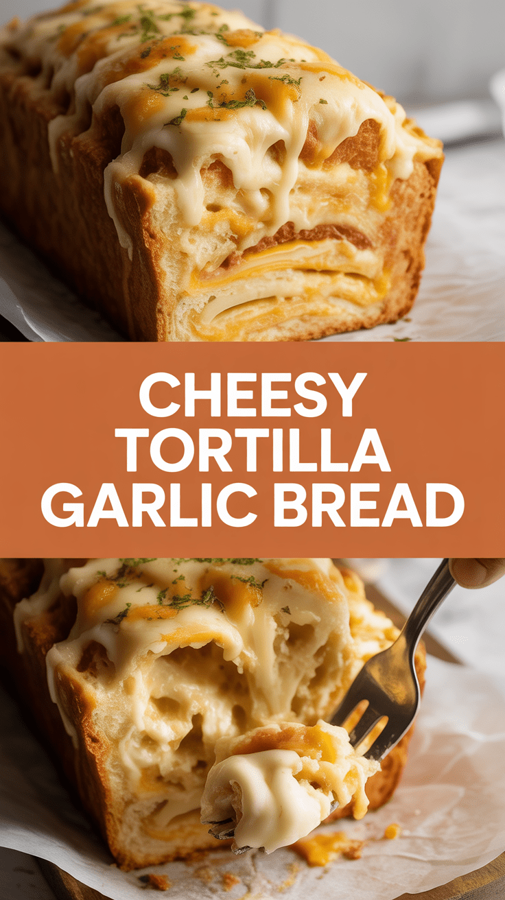 Cheesy Tortilla Garlic Bread