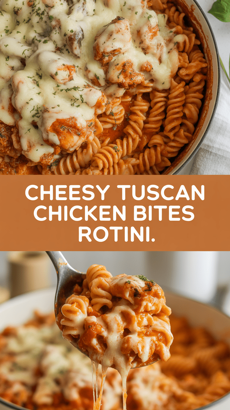 Cheesy Tuscan Chicken Bites Rotini