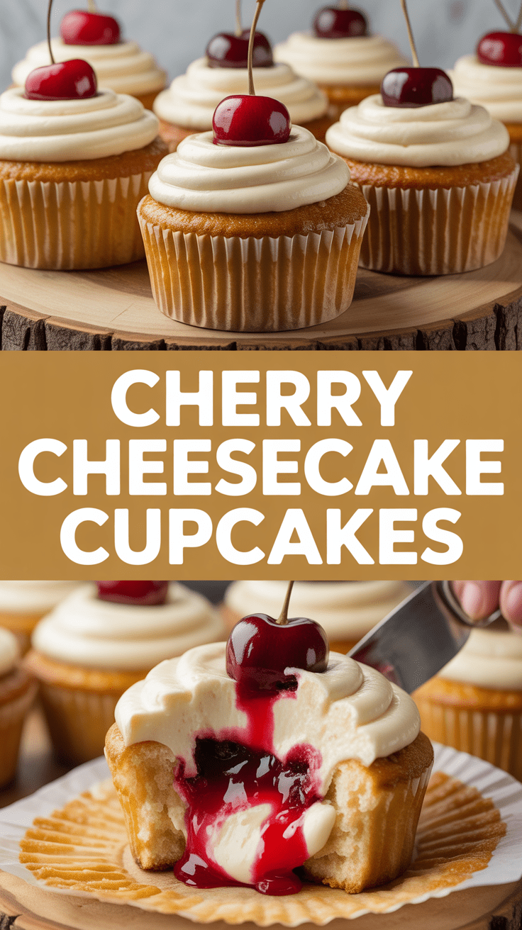 Cherry Cheesecake Cupcakes