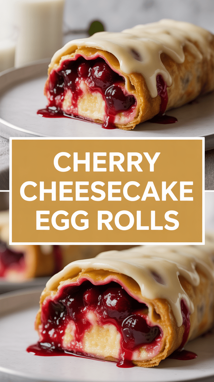 Cherry Cheesecake Egg Rolls
