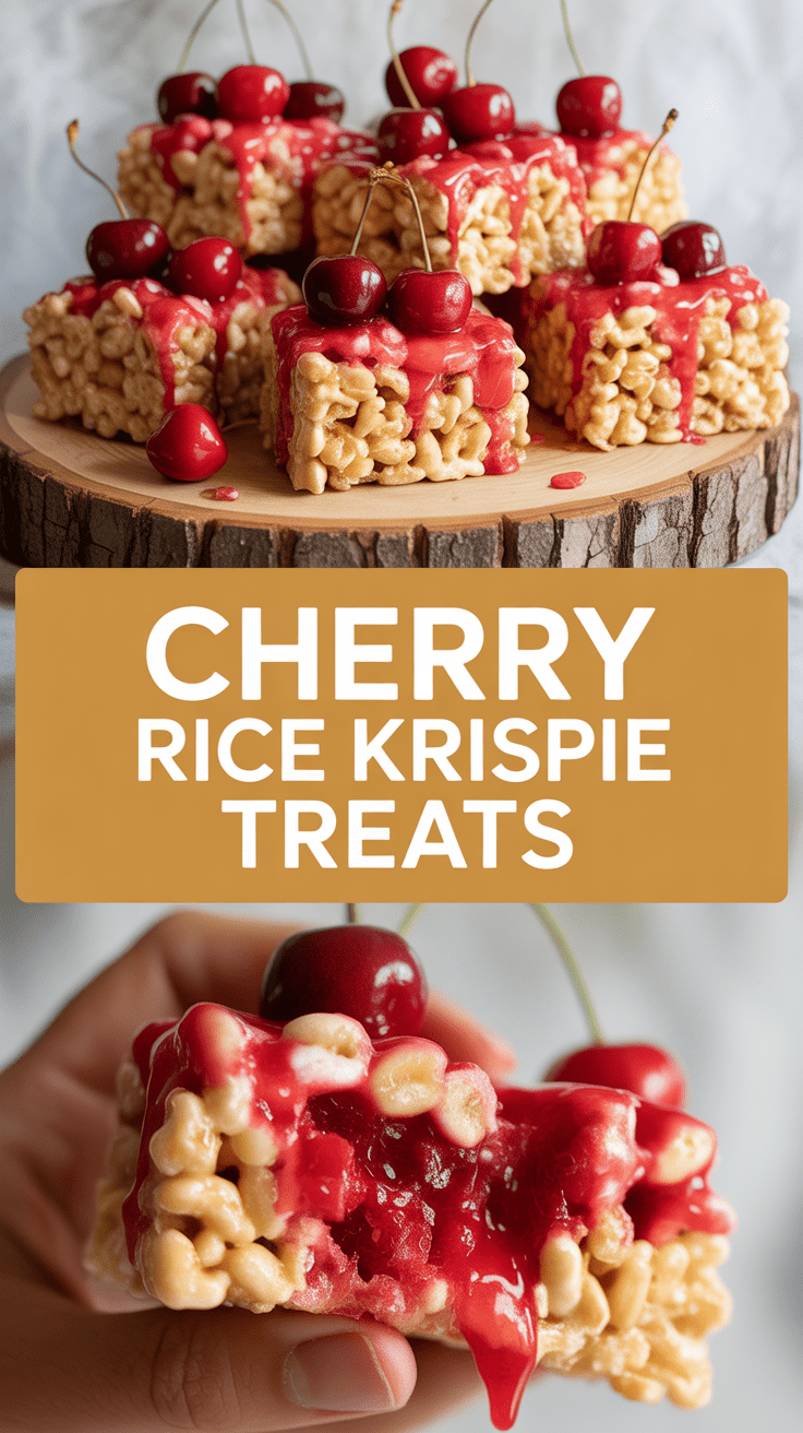 Cherry Rice Krispie Treats