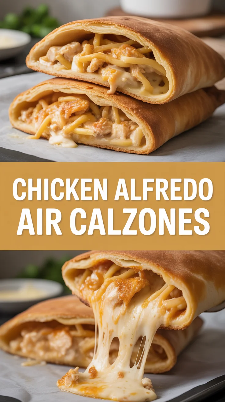 Chicken Alfredo Air Calzones