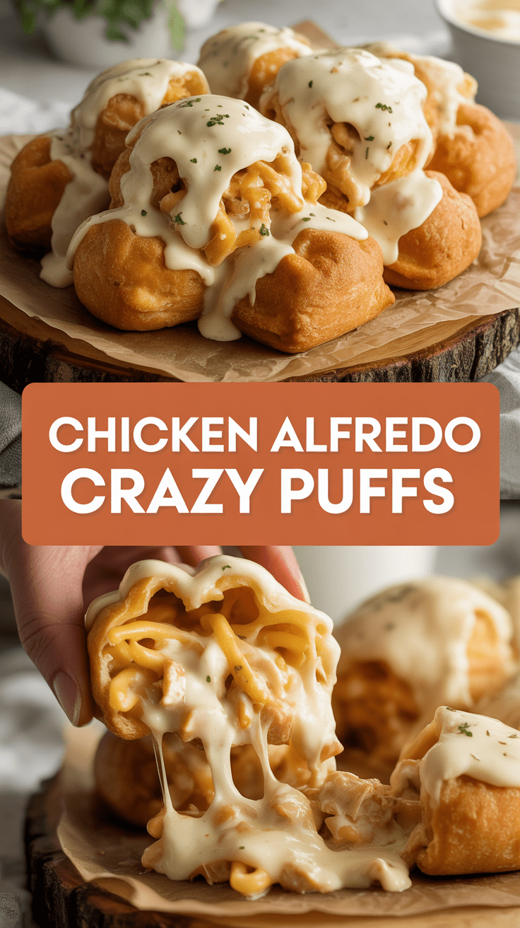 Chicken Alfredo Crazy Puffs