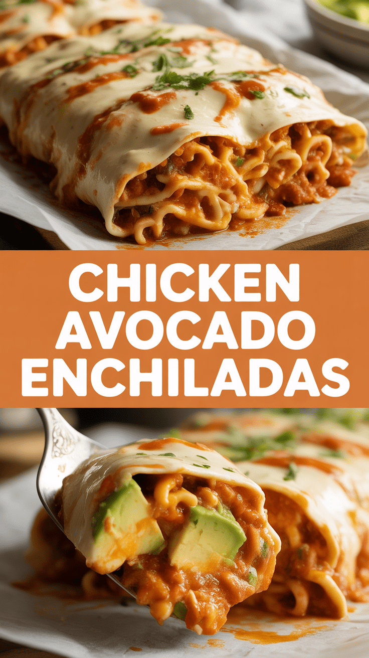Chicken Avocado Enchiladas