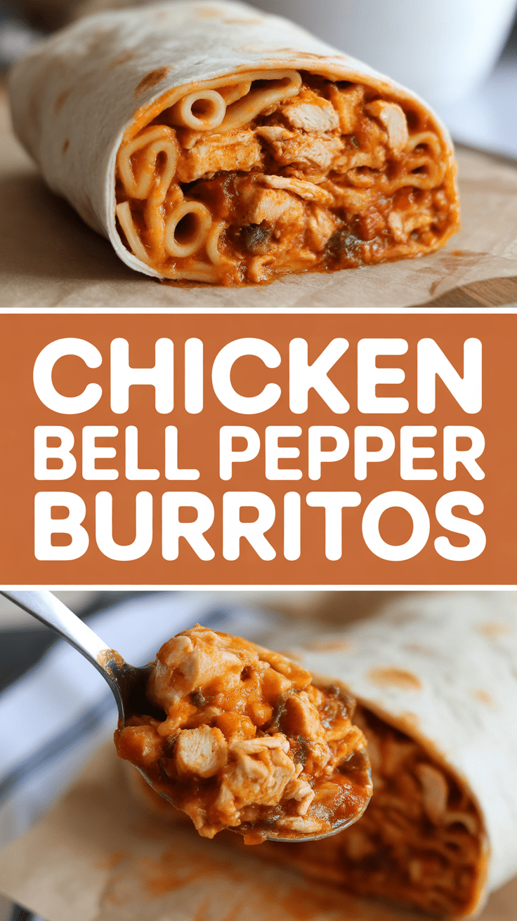 Chicken Bell Pepper Burritos