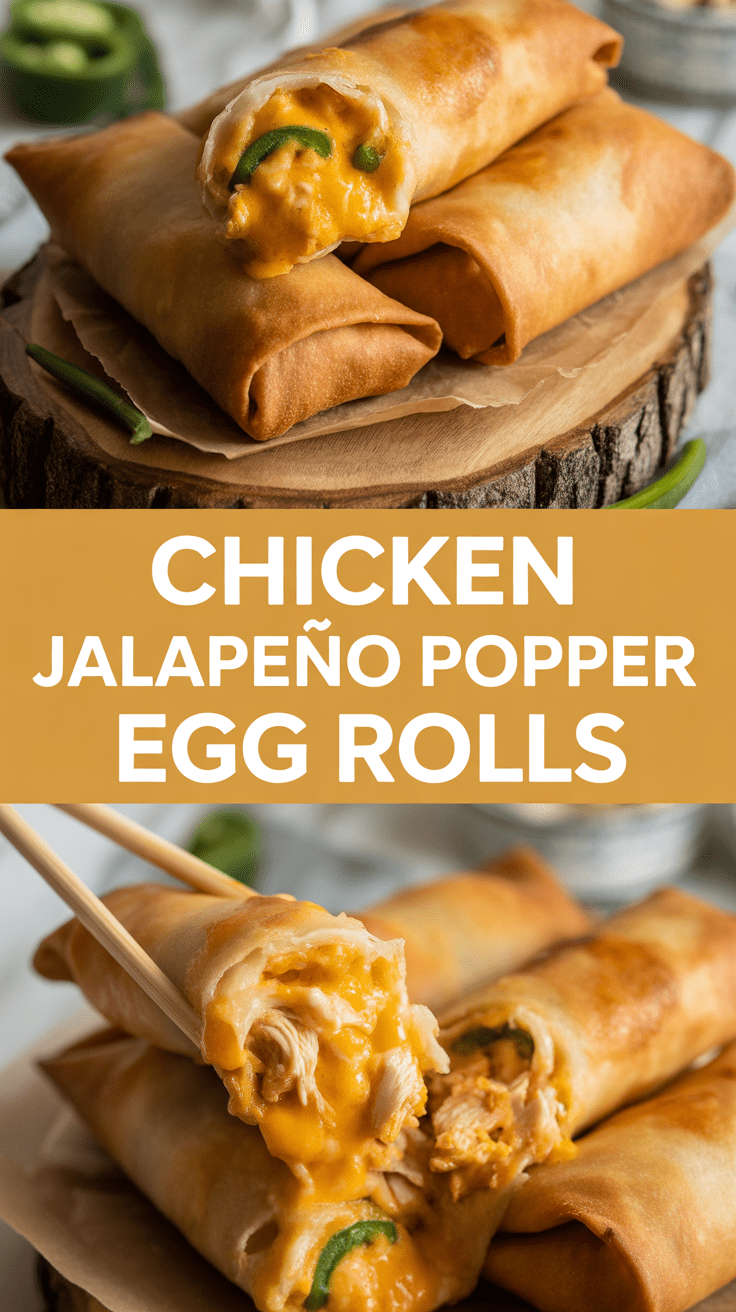 Chicken Jalapeno Popper Egg Rolls