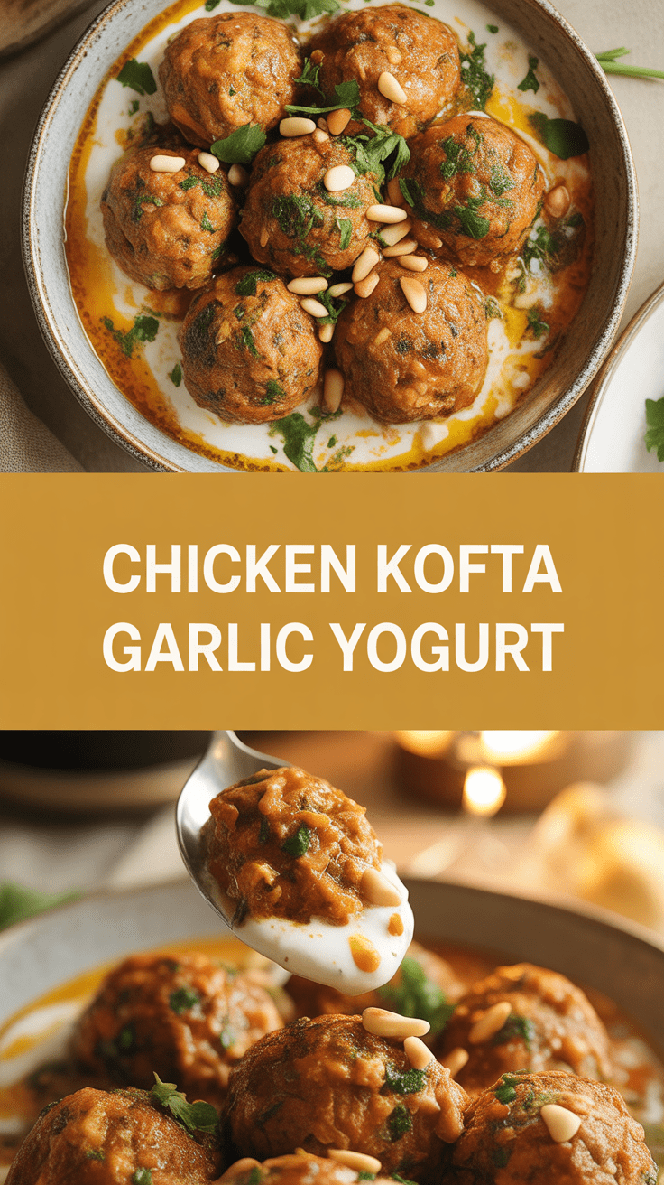 Chicken Kofta Garlic Yogurt