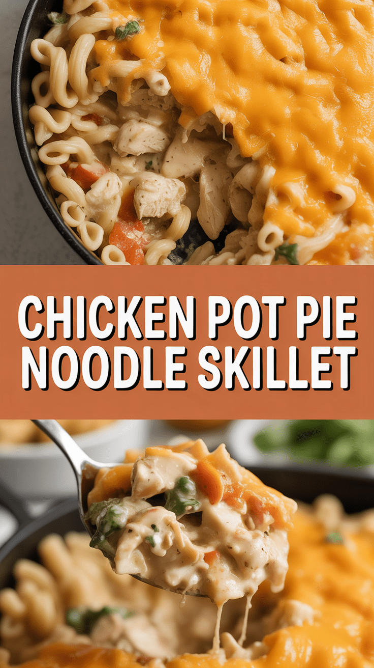 Chicken Pot Pie Noodle Skillet