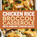 Chicken Rice Broccoli Casserole with Creamy Cheese Sauce