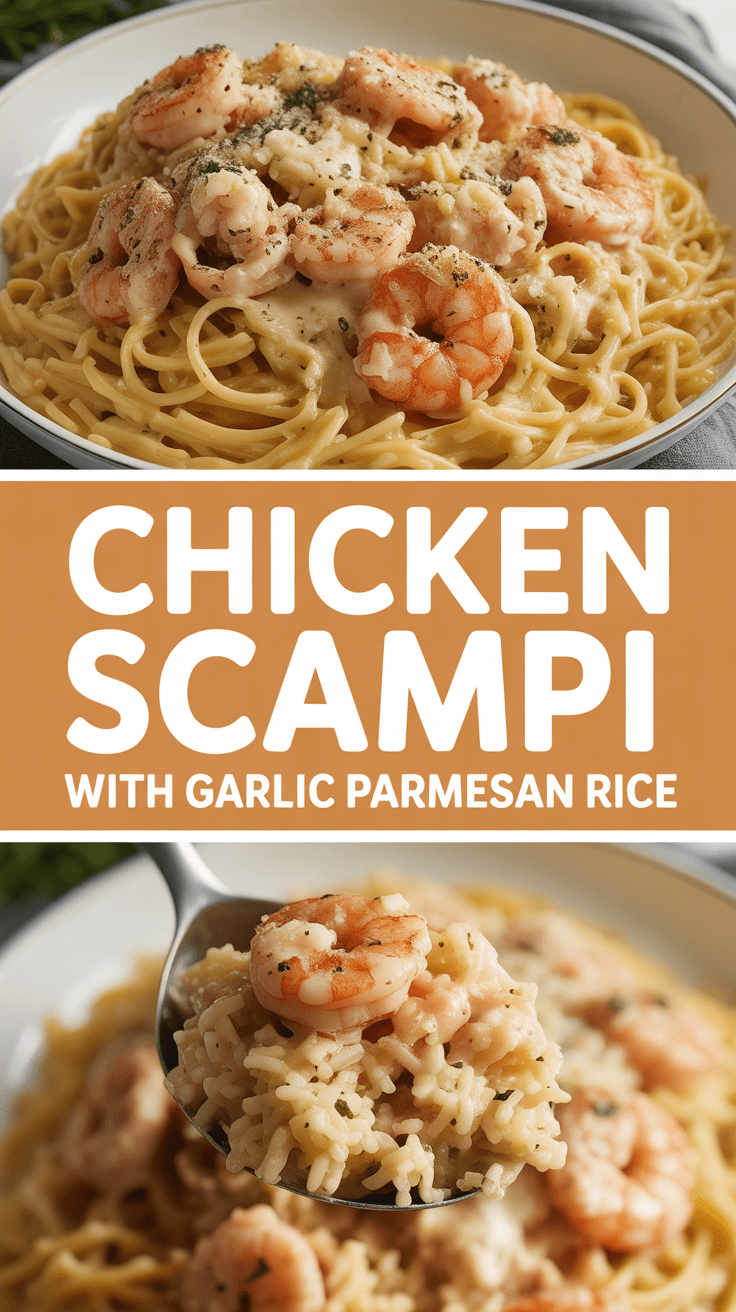 Chicken Scampi With Garlic Parmesan Rice