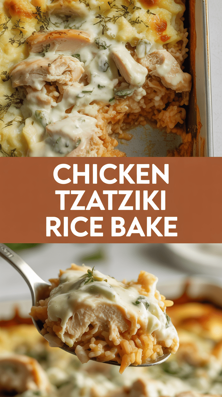 Chicken Tzatziki Rice Bake