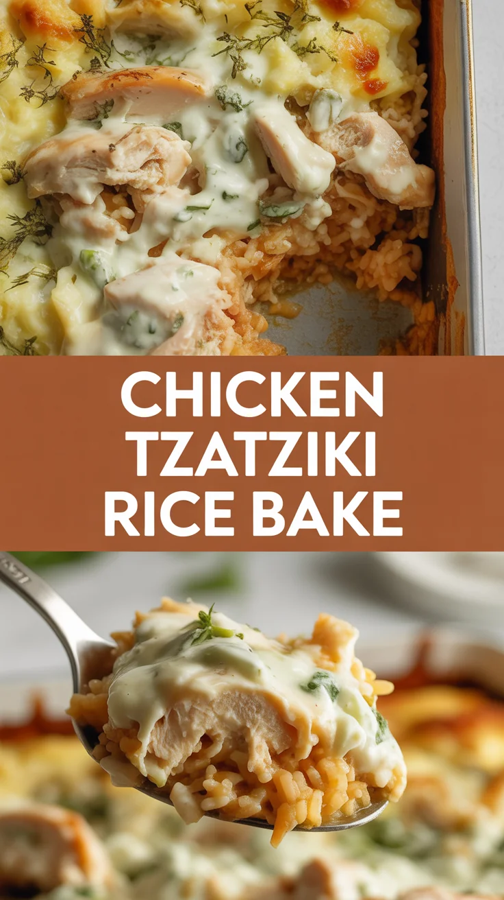Chicken Tzatziki Rice Bake