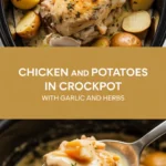 Chicken and Potatoes in Crockpot with Garlic and Herbs
