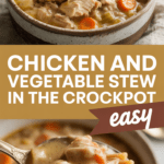 Chicken and Vegetable Stew in the Crockpot Easy