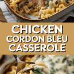 Chicken cordon bleu casserole with creamy spinach and mushrooms Chicken cordon bleu casserole with creamy spinach and mushrooms