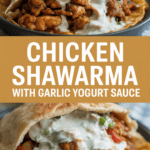 Chicken shawarma with garlic yogurt sauce Chicken shawarma with garlic yogurt sauce