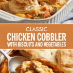 Classic Chicken Cobbler with Biscuits and Vegetables
