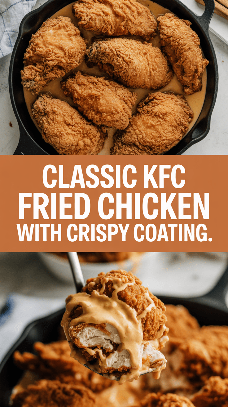 Classic KFC fried chicken with crispy coating
