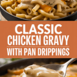 Classic chicken gravy with pan drippings