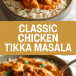 Classic chicken tikka masala with basmati rice