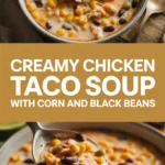 Creamy Chicken Taco Soup with Corn and Black Beans Creamy Chicken Taco Soup with Corn and Black Beans