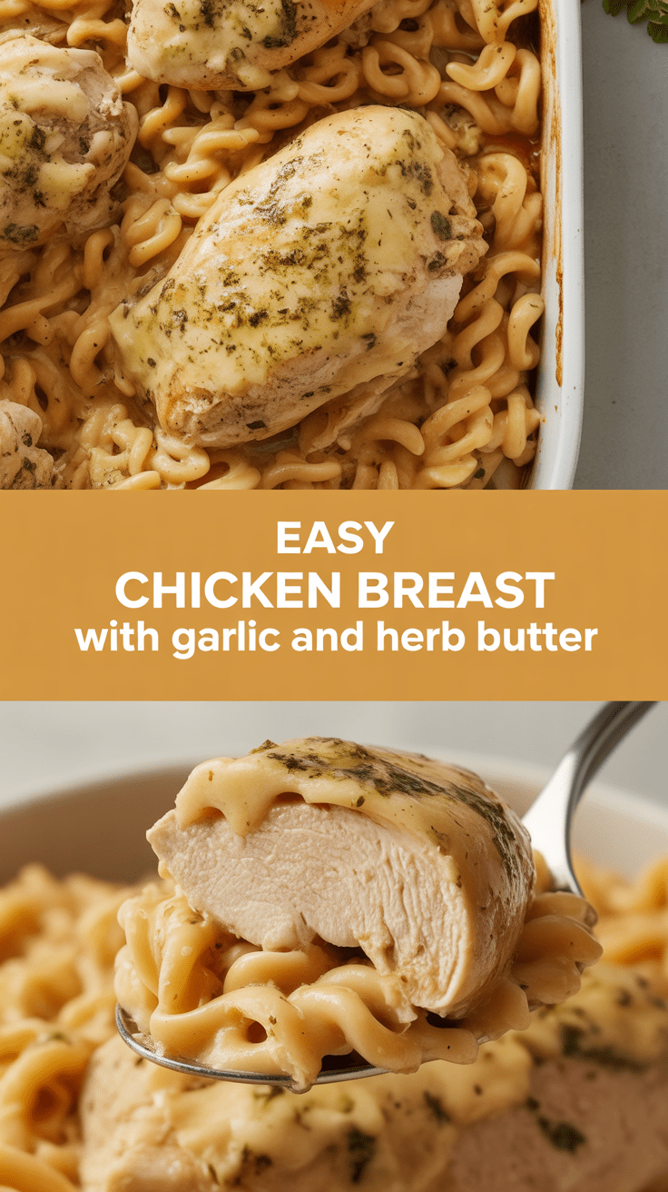 Easy chicken breast with garlic and herb butter