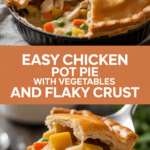 Easy chicken pot pie with vegetables and flaky crust