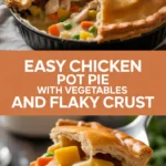 Easy chicken pot pie with vegetables and flaky crust Easy chicken pot pie with vegetables and flaky crust