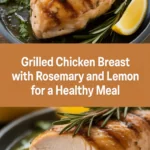 Grilled chicken breast with rosemary and lemon for a healthy meal