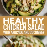 Healthy chicken salad with avocado and cucumber Healthy chicken salad with avocado and cucumber