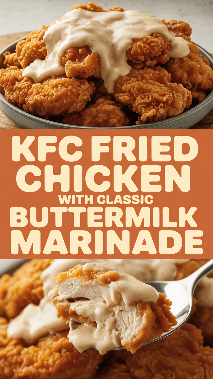 KFC fried chicken with classic buttermilk marinade