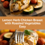 Lemon herb chicken breast with roasted vegetables easy